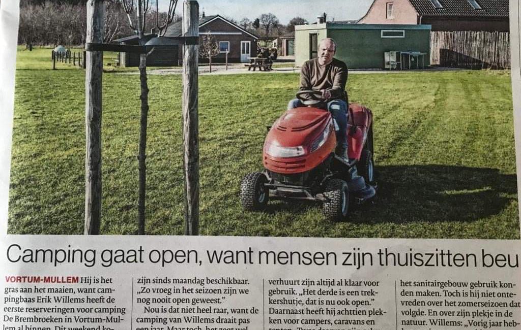 Heeft u Camping & Gastenverblijf De Brembroeken gezien in de Gelderlander?